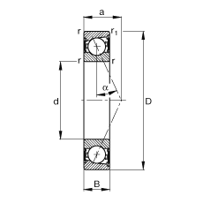SS B7008-E-2RSD-T-P4S, {(dio)(ji)Ɍb|  = 25ɂ(c)ܷǽ|ƹ