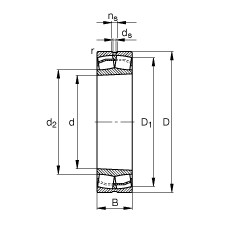 {ĝLS 23136-E1A-K-M,  DIN 635-2 ˜ʵҪߴ, FףF 1:12